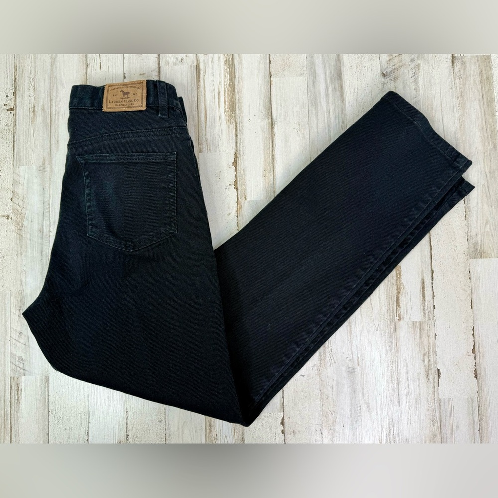 LRL Lauren Jeans Co Ralph Lauren 8 Classic Straight Jeans Black 30x30
